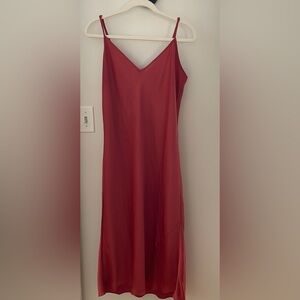 Aritzia Wilfred Satin Midi Slip Dress
